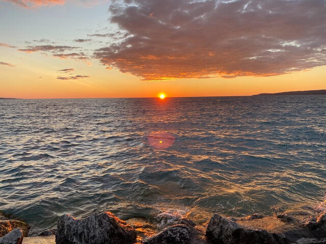View of the Grand Lakes in Petoskey Michigan